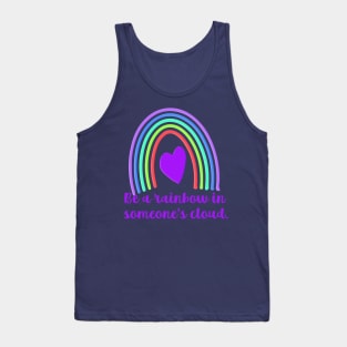 Rainbow with Heart and Positive Message Tank Top